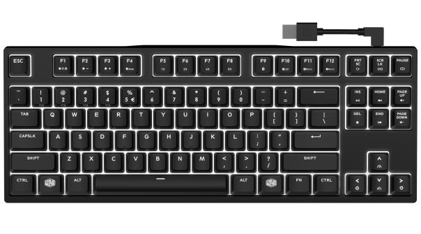 Встречайте новинку - клавиатуру MasterKeys Pro S: ярче яркого. Клавиатура с яркой белой подсветкой Intelligent White и переключателями Cherry MX дарит непревзойденные тактильные ощущения.