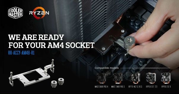 У вас кулер от Cooler Master Думаете о приобретении процессора Ryzen Тогда проверьте совместимость на нашем веб-сайте.