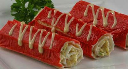 Фаршированные крабовые палочки 