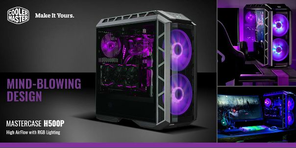 Рады представить новую модель популярной серии Cooler Master High AirFlow. Корпус MasterCase H500P получил обновленный футуристический дизайн с усилительными ребрами. Два 200-миллиметровых вентилятора украшают переднюю панель MasterCase H500P и обеспечивают оптимальный поток воздуха для поддержания идеальной рабочей температуры. Эффектный внешний вид обеспечивает RGB-подсветка вентиляторов. И это еще не все!