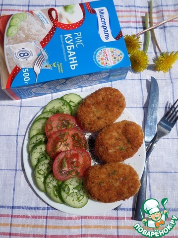 Рисово-куриные зразы с яичной начинкой