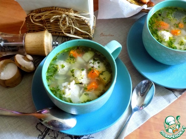 Суп с куриными фрикадельками