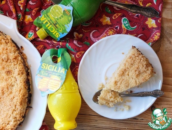 Насыпной лимонный пирог