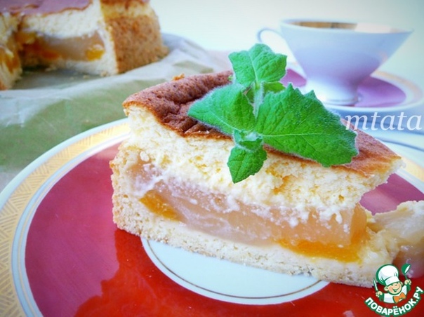 Абрикосовый пирог с пудингом