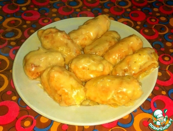 Куриные крученики с сыром и яйцом