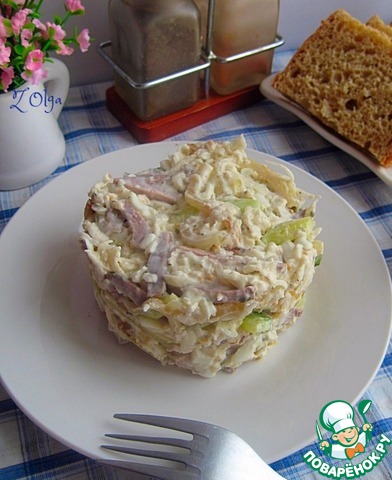 Салат из дайкона и языка
