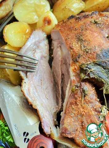 Баранья лопатка в соляной корочке