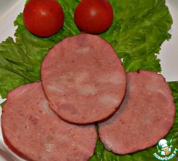 Домашняя вареная колбаса из свинины