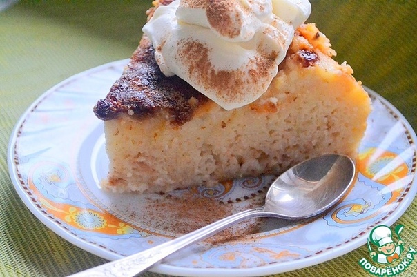 Манник на сыворотке с яблоком и изюмом