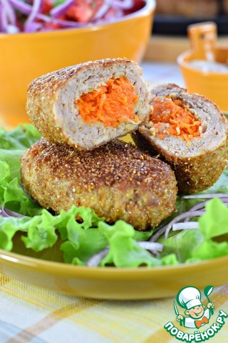 Зразы мясные с морковью
