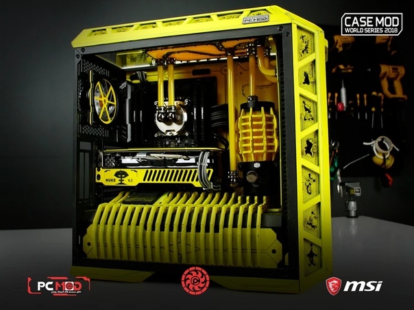 Встречайте проект PROJECT NUKE V.3 от PC MOD TV. Желтый MasterCase H500P очень даже к лицу