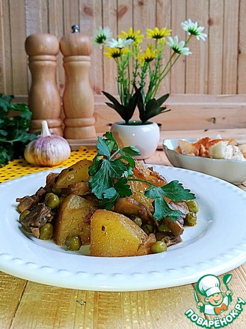 Картофель карри с грибами