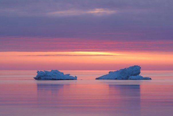Закат в Белом море, Россия