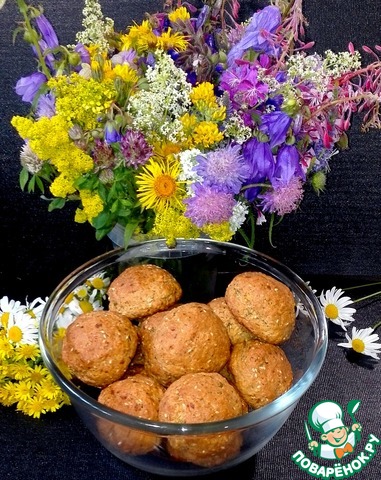 Булочки сырно-чесночные с отрубями