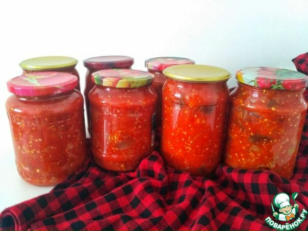 Баклажаны на зиму в аджике