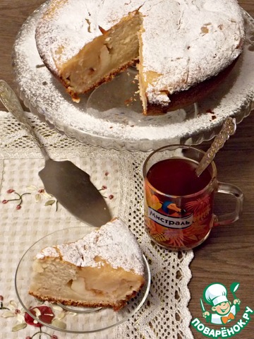 Яблочный пирог с заварным кремом