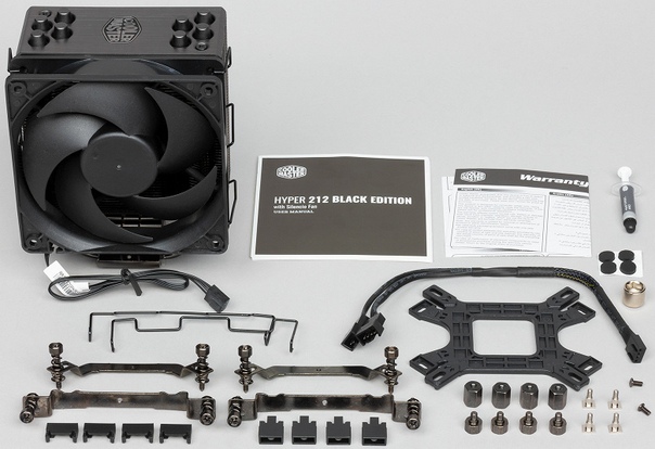 Cooler Master Hyper 212 Black Edition - для тех, кому нужно хорошее малошумное охлаждение и не нужны мигания и разноцветности. Подробнее: 