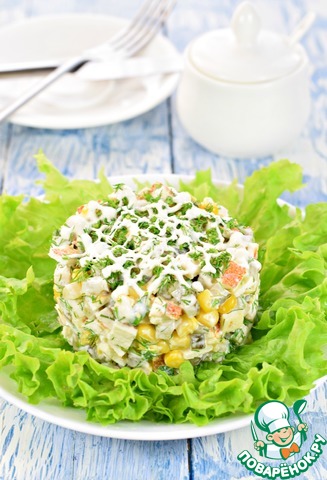 Салат с курицей и кукурузой