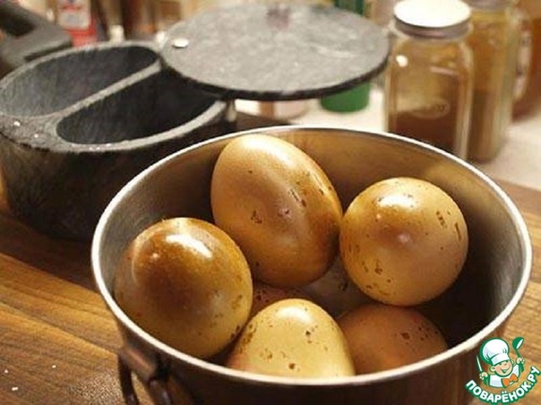 Яйца копченые