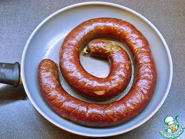 Печёночная колбаса с гречкой