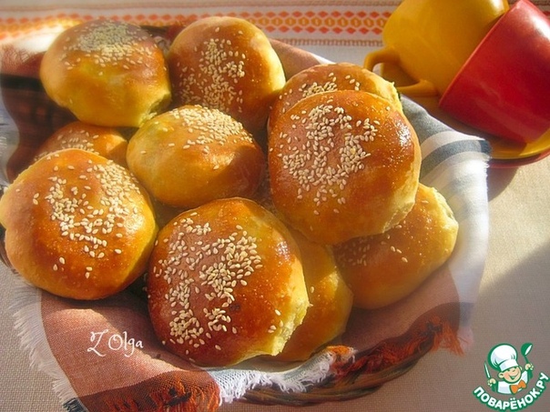 Булочки с рисом, тыквой и фаршем