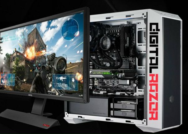Игровой компьютер от #DigitalRazor. Конфигурация, которую оценит каждый. Собран на базе корпуса Cooler Master MasterBox 5, укомплектован БП Cooler Master B600 ver.2 и СВО на выбор Cooler Master Liquid Pro 120 или 240.