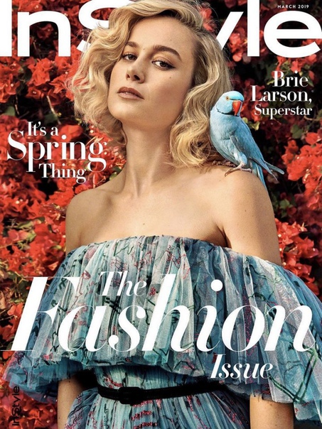 Бри Ларсон в новой фотосессии для мартовского номера журнала InStyle.