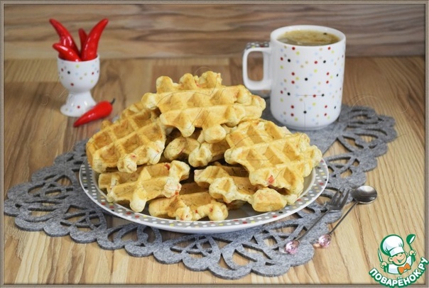 Крабовые вафли с укропом