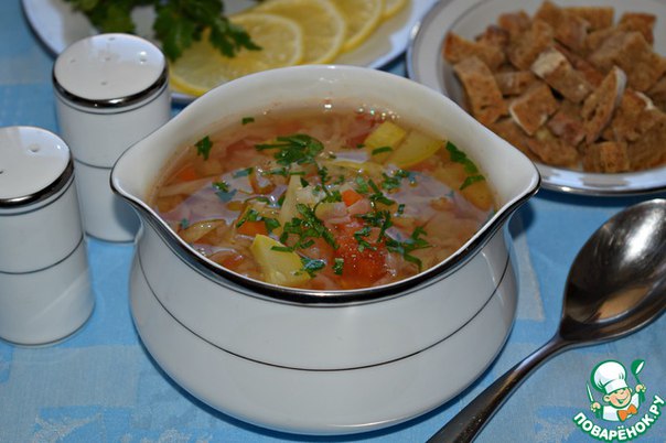 Овощной суп с сельдереем 