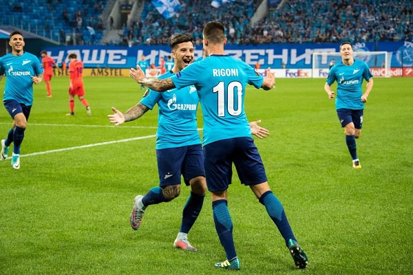 Ригони забил самый быстрой гол «Зенита» в еврокубках 