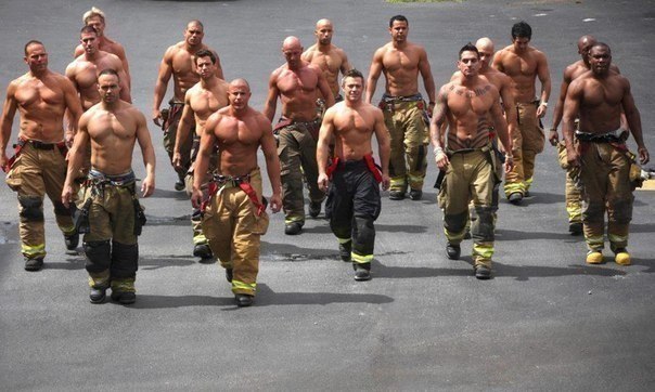 Американские пожарные...