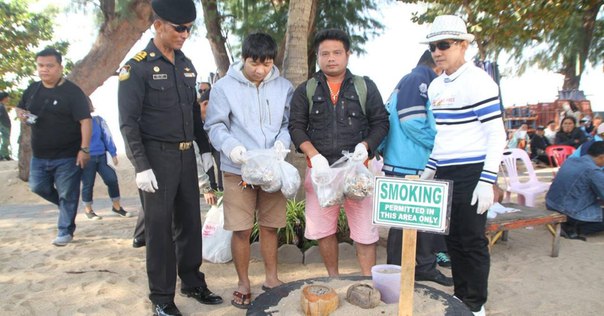 Курить на пляжах Таиланда запрещено!