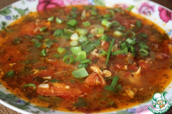 Томатный суп с мясом