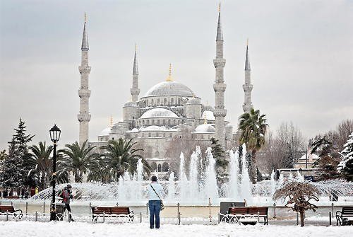 Стамбул под снегом