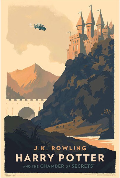 Английский иллюстратор Олли Мосс (Olly Moss) создал атмосферную серию иллюстраций для всех книг о волшебнике Гарри Поттере