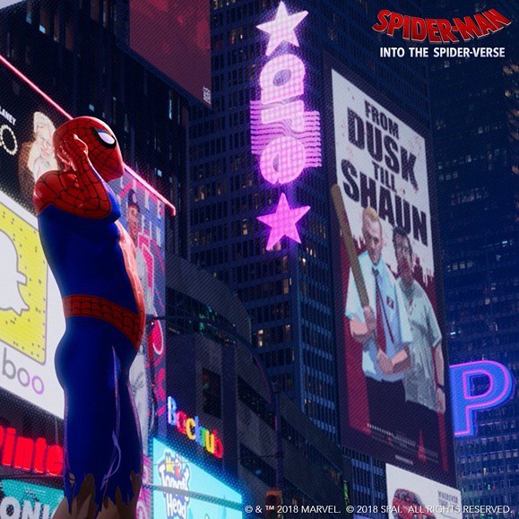 Забавная отсылка. В мультфильме «Человек-паук: Через вселенные» появляется постер «Зомби по имени Шон». Эдгар Райт отметил это в своем Инстаграм