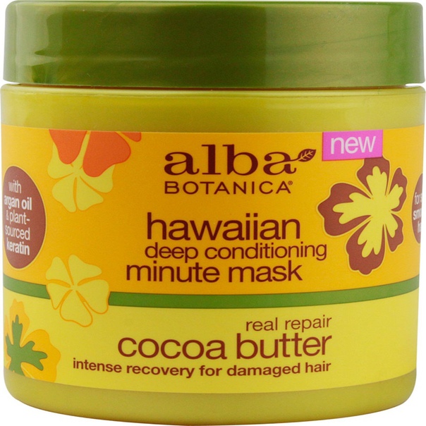Alba Botanica, Гавайское глубокое кондиционирование, Минутная маска, Масло какао, 5,5 унции (156 г)