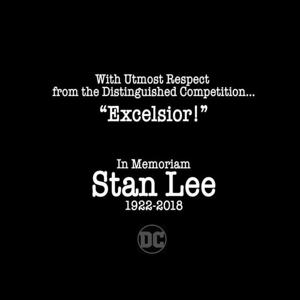 С огромным уважением от конкурентов! #DC почтили память Стэна Ли