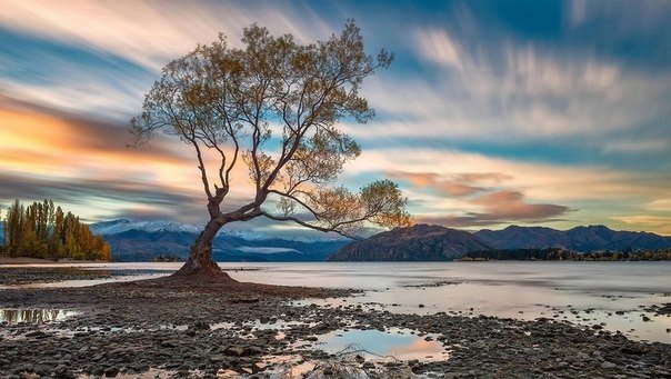 Озеро Ванака, остров Южный, Новая Зеландия